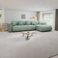 Colțar extensibil dumonde cu ladă de depozitare Monaco XL Ambience Sage II 340x185 cm