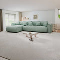 Colțar extensibil dumonde cu ladă de depozitare Monaco XL Ambience Sage 340x185 cm