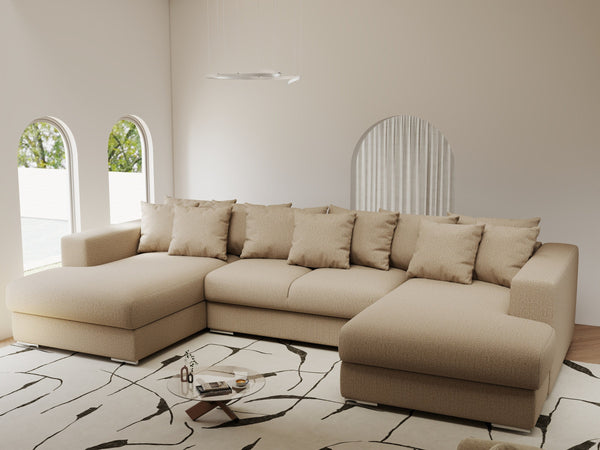 Colțar extensibil dumonde Gloria U Enjoy Camel 345x185 cm — imagine 1