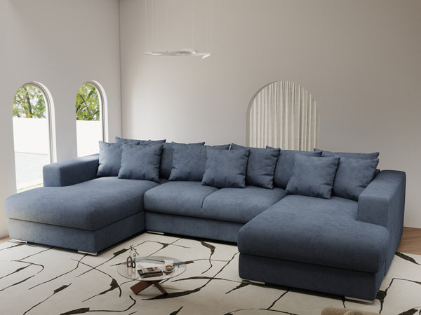 Colțar extensibil dumonde Gloria U Enjoy Antracit 345x185 cm — imagine 1