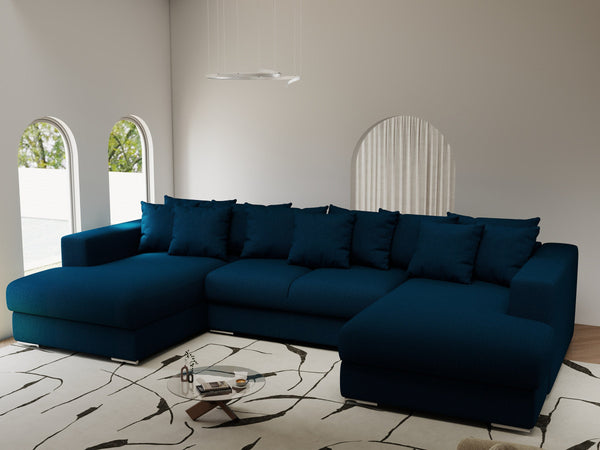 Colțar extensibil dumonde Gloria U Enjoy Petrol 345x185 cm — imagine 1