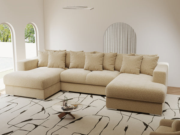 Colțar extensibil dumonde Gloria U Quelle Antelope 345x185 cm — imagine 1