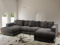 Colțar extensibil dumonde Gloria U Tilia Grafit 345x185 cm