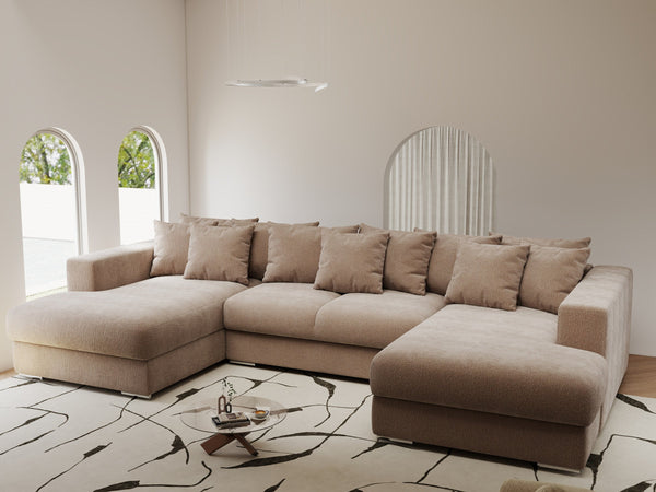 Colțar extensibil dumonde Gloria U Vibe Maro 345x185 cm — imagine 1