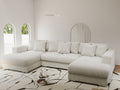 Colțar extensibil dumonde Gloria U Zoom Pearl 345x185 cm