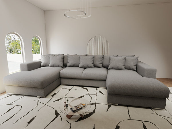 Colțar extensibil dumonde Gloria U Enjoy Gri 345x185 cm — imagine 9