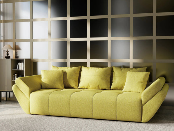 Canapea extensibilă dumonde cu ladă de depozitare si sezut confortabil din spuma HR, Berlin Enjoy Green 250x100 cm Fabrica