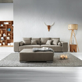 Canapea extensibilă dumonde cu ladă de depozitare Marbela Enjoy Camel XXL 295x120 cm cu taburet inclus
