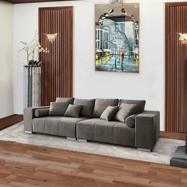 Canapea extensibilă dumonde cu ladă de depozitare Marbela Enjoy Kaki XXL 295x120 cm