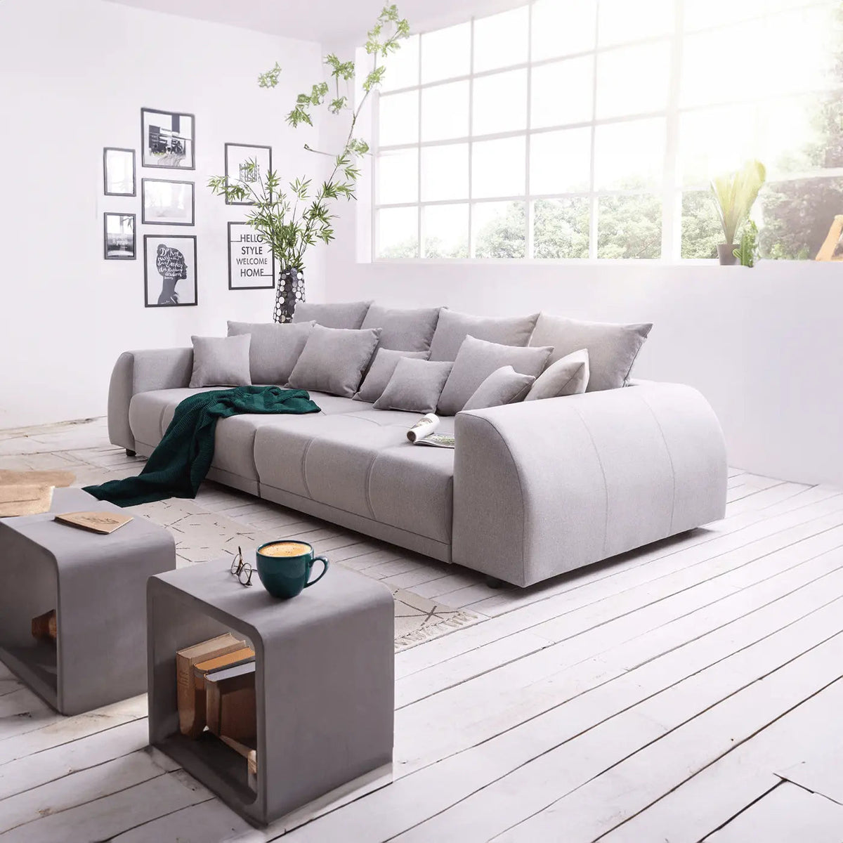 Canapea extensibilă dumonde cu 2 lăzi de depozitare Verona Enjoy Grey 310x120 cm