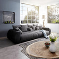 Canapea extensibilă dumonde cu 2 lăzi de depozitare Verona Magma Black 310x120 cm