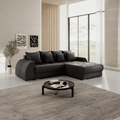 Colțar extensibil dumonde cu ladă de depozitare Verona Madagaskar Black II 290x185 cm