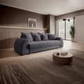 Canapea extensibilă dumonde cu ladă de depozitare Verona Graphite 260x100 cm