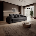 Canapea extensibilă dumonde cu ladă de depozitare Verona Antracit 260x100 cm