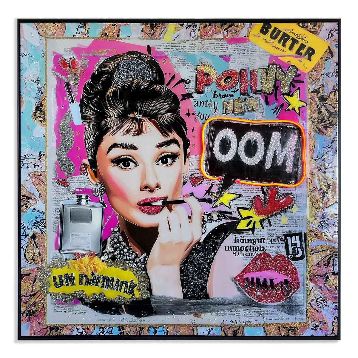 Tablou lucrat manual dumonde Summer 100×100 cm