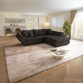 Colțar extensibil dumonde cu ladă de depozitare Loana Enjoy Black 270x185 cm
