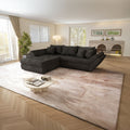 Colțar extensibil dumonde cu ladă de depozitare Loana Enjoy Black II 270x185 cm