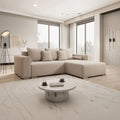 Colțar extensibil dumonde cu ladă de depozitare Marbela Beige II 275x185 cm