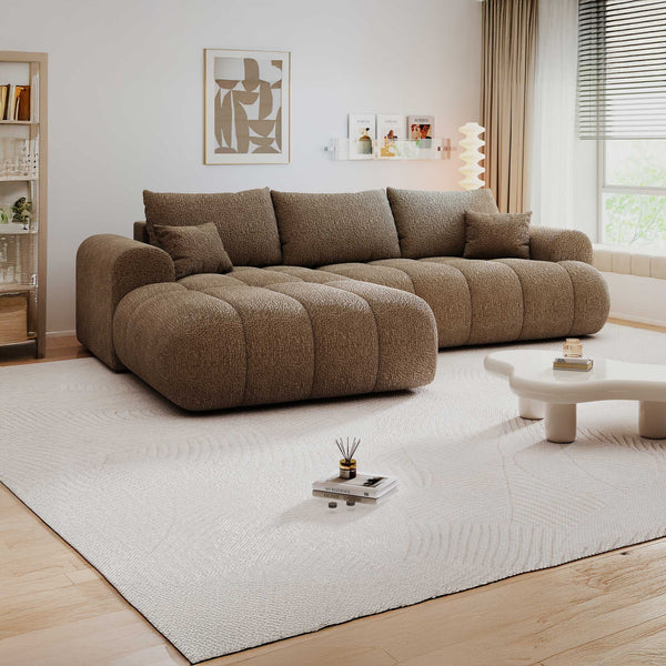 Colțar extensibil dumonde Milano Lounge Jaguar Mink 255x190 cm