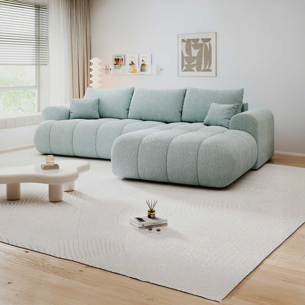 Colțar extensibil dumonde Milano Lounge Jaguar Aqua II 255x190 cm