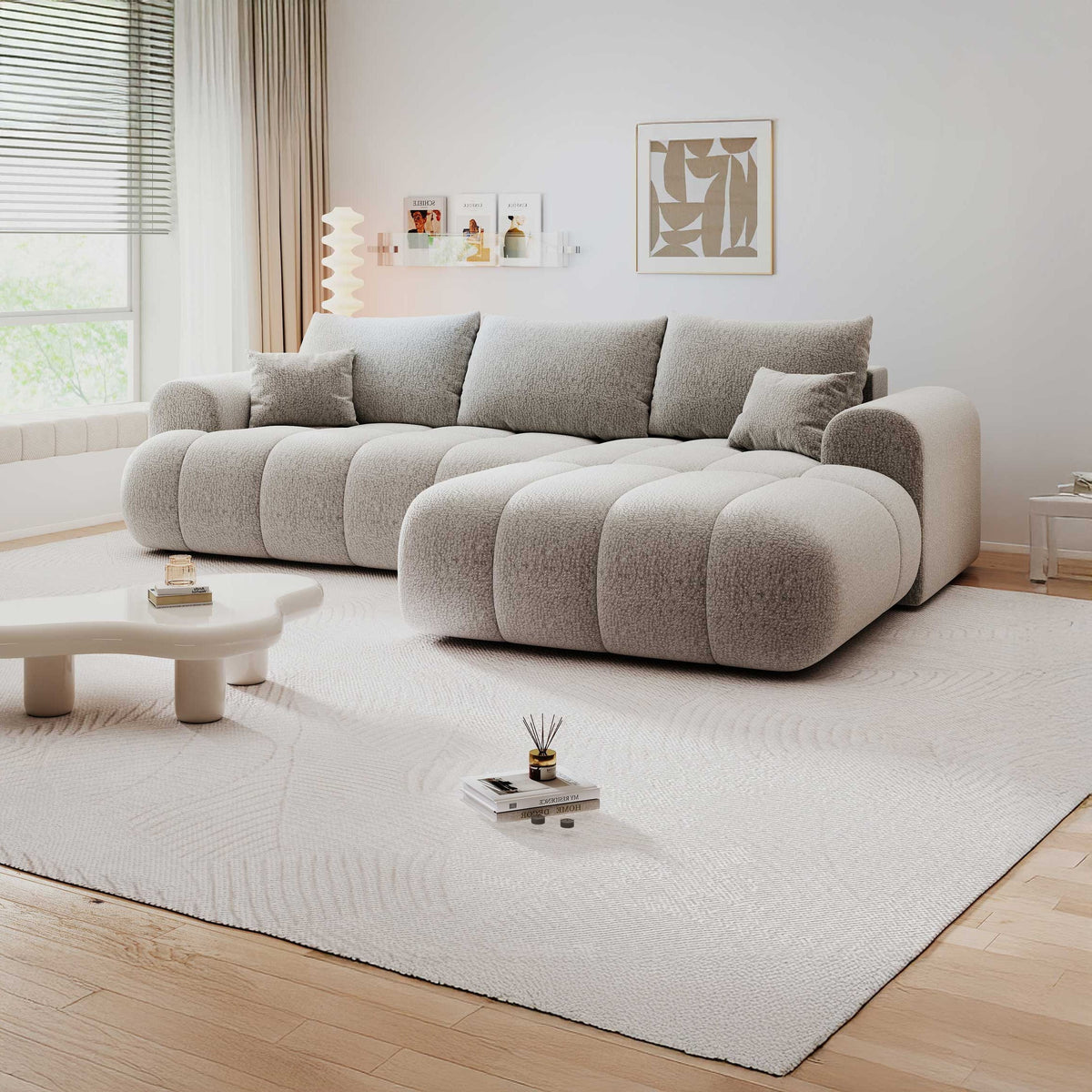 Colțar extensibil dumonde Milano Lounge Jaguar Gri II 255x190 cm