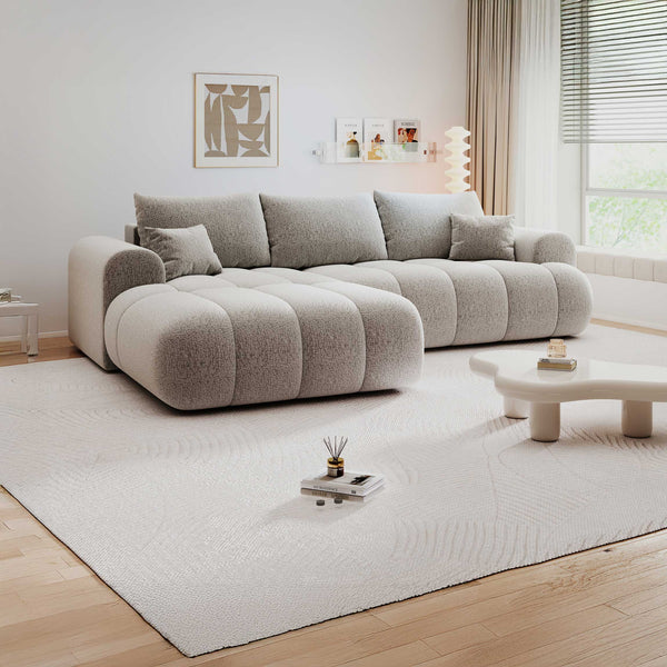 Colțar extensibil dumonde Milano Lounge Jaguar Gri 255x190 cm