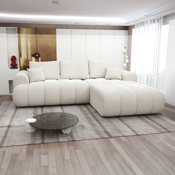Colțar extensibil dumonde Milano Lounge Monte Bej II 255x190 cm