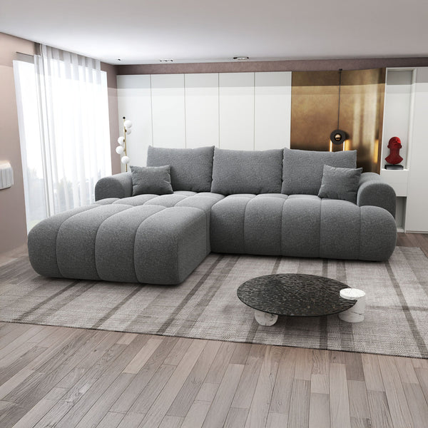 Colțar extensibil dumonde Milano Lounge Monte Gri 255x190 cm