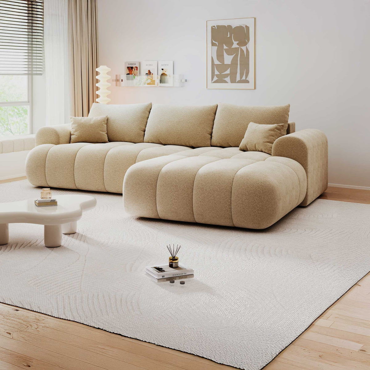 Colțar extensibil dumonde Milano Lounge Quelle Antelope II 255x190 cm