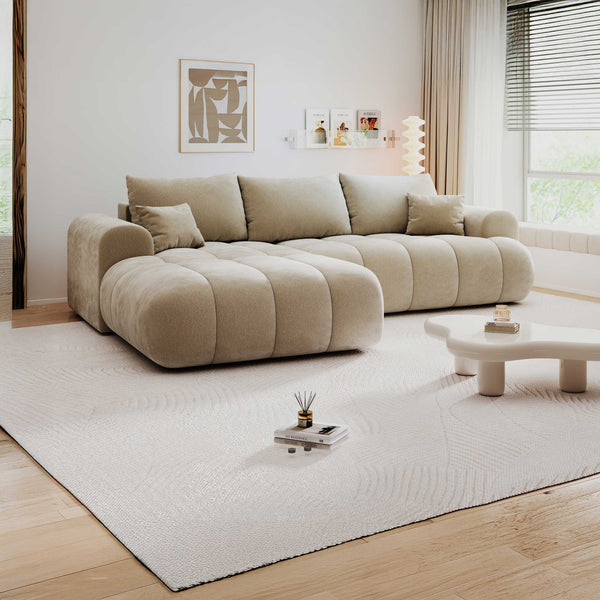 Colțar extensibil dumonde Milano Lounge Vibe Bej 255x190 cm
