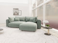 Colțar extensibil dumonde cu ladă de depozitare Monaco L Ambience Sage II 270x190 cm