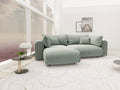 Colțar extensibil dumonde cu ladă de depozitare Monaco L Ambience Sage 270x190 cm