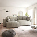 Colțar extensibil dumonde cu ladă de depozitare Monaco L Tilia Capucino 270x190 cm