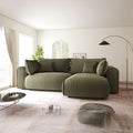 Colțar extensibil dumonde cu ladă de depozitare Monaco L Tilia Olive II 270x190 cm