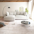 Colțar extensibil dumonde cu ladă de depozitare Monaco L Zoom Pearl 270x190 cm