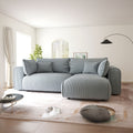 Colțar extensibil dumonde cu ladă de depozitare Monaco L Zoom Gri II 270x190 cm