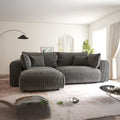 Colțar extensibil dumonde cu ladă de depozitare Monaco L Zoom Grafit 270x190 cm