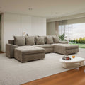 Colțar extensibil dumonde cu ladă de depozitare Leonardo U Arena Bej 04 360x185 cm