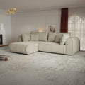 Colțar extensibil dumonde cu ladă de depozitare Monaco L Tilia Bej 270x100 cm