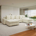 Colțar extensibil dumonde cu ladă de depozitare Leonardo U Cremona Bej 360x185 cm