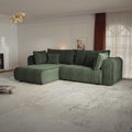 Colțar extensibil dumonde cu ladă de depozitare Monaco L Tilia Verde 270x100 cm