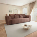 Canapea extensibilă dumonde cu ladă de depozitare Monaco Tilia Roz 240x100 cm