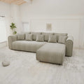 Colțar extensibil dumonde cu ladă de depozitare Monaco XL Tilia Capucino II 340x185 cm