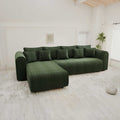 Colțar extensibil dumonde cu ladă de depozitare Monaco XL Tilia Verde 340x185 cm