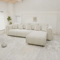 Colțar extensibil dumonde cu ladă de depozitare Monaco XL Tilia Crem II 340x185 cm