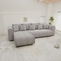 Colțar extensibil dumonde cu ladă de depozitare Monaco XL Tilia Dove 340x185 cm