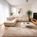 Colțar dumonde cu recliner electric, tetiere reglabile Leonidas 280x246 cm