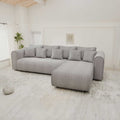 Colțar extensibil dumonde cu ladă de depozitare Monaco XL Tilia Dove II 340x185 cm