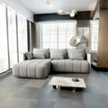 Colțar extensibil dumonde cu ladă de depozitare Malta Enjoy Silver 235x185 cm