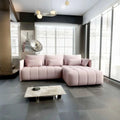 Colțar extensibil dumonde cu ladă de depozitare Malta Enjoy Flamingo II 235x185 cm